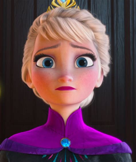 An Image Of A Frozen Princess With Blue Eyes