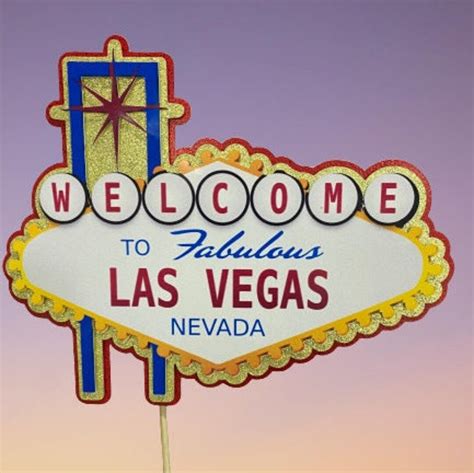 Las Vegas Cake Topper Etsy