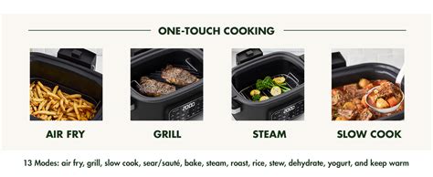 Greenpan Matte Black 13 In 1 Air Fryer Slow Cooker And Grill Presets To Steam Saute