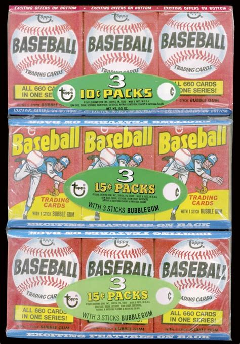 1974 1980 Topps Baseball Wax Tray Packs 7