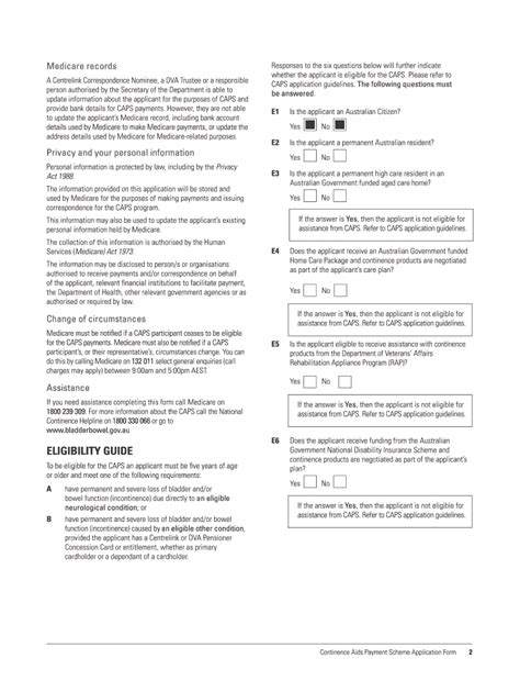 Au Continence Aids Payment Scheme Application Guidelines And