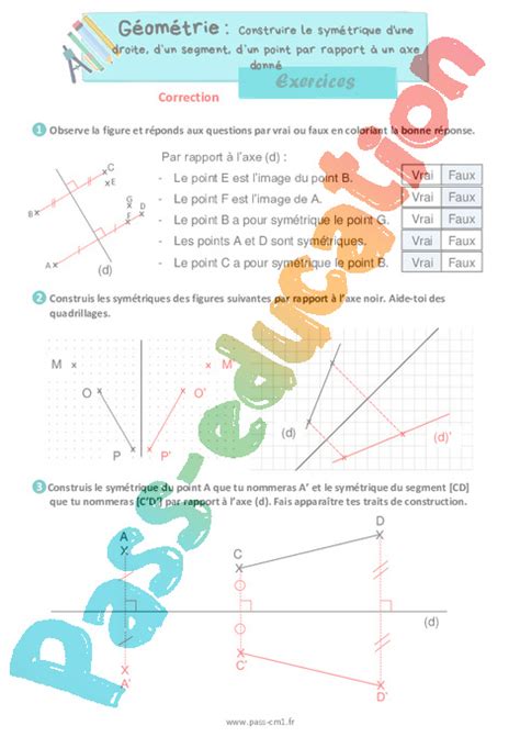 Construire Le Sym Trique D Une Droite Dun Segment Dun Point Par