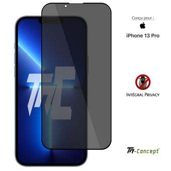 30 sur Verre trempé teinté pour Apple iPhone 13 Pro Noir TM Concept