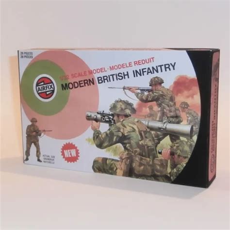 Airfix Empty Modern British Infantry Repro Target Logo Box 132 Scale