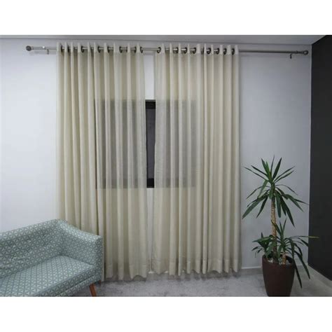 Cortina Gaze de Linho 4 00larg x 2 60alt Avelã Decore Cubra Decore e