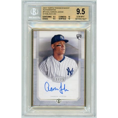 Aaron Judge Topps Transcendent Framed Autograph Rc Bgs