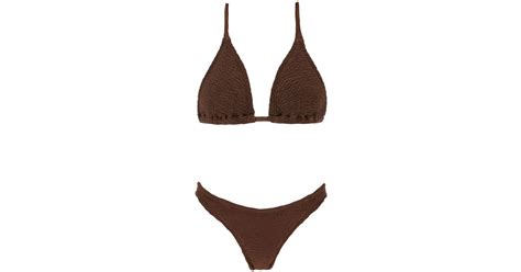 Hunza G Tammy Bikini Set For In Brown Lyst