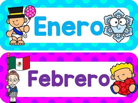 Pin En Meses Y Dias Etiquetas Preescolares Calendario Preescolar