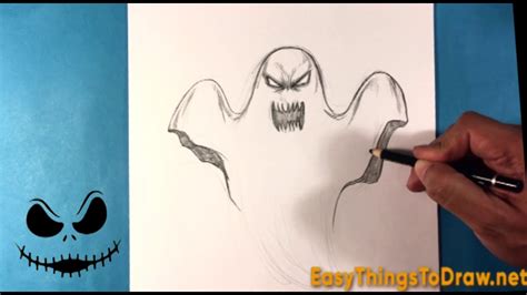 How To Draw A Halloween Ghost Easy Things To Draw Youtube