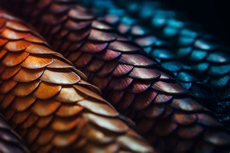 Premium Ai Image Fish Scale Texture For Background Macro Colorful