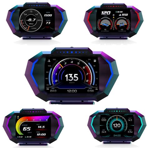 Nuevo instrumento LCD completo multifunción OBD GPS sistema Dual para