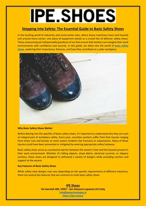 Ppt Stepping Into Safety The Essential Guide To Basic Safety Shoes