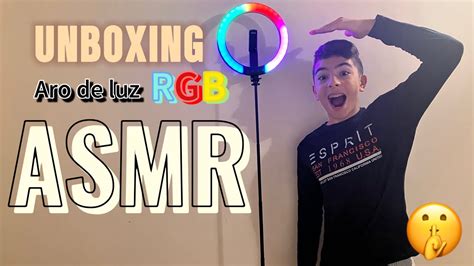 ARO DE LUZ con iluminación RGB Unboxing ASMR YouTube