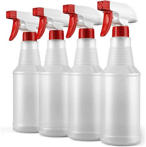 LiBa Spray Bottles (4 Pack,16 Oz), Refillable Empty Spray Bottles for ...