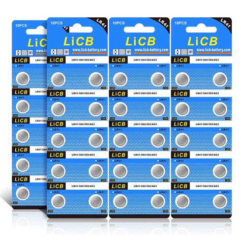 Licb Lr41 Ag3 Button Battery Alkaline 15v For Digital Thermometer 40