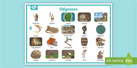 Odysseus Word Mat Teacher Made Twinkl