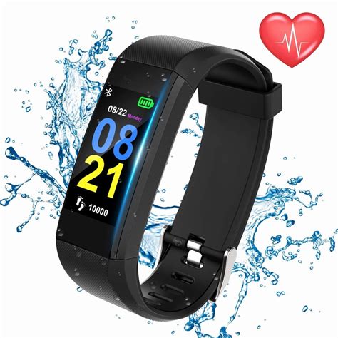 Swimmaxt Fitness Tracker With Heart Rate Monitor, Waterproof Activity ...