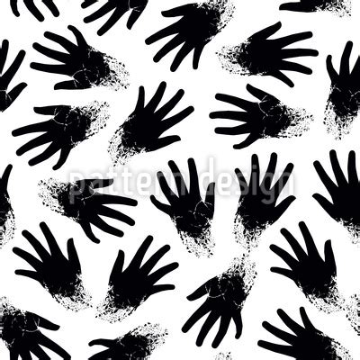 Creepy Hands Seamless Vector Pattern Design