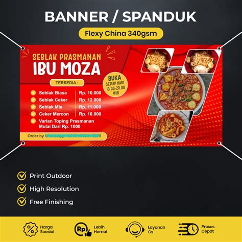 Jual SPANDUK BANNER SATUAN PER METER BANNER FLEXY CHINA 340gsm 260Gsm