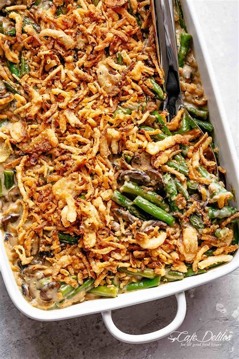 Easy green bean casserole with french fried onions - leoimagine