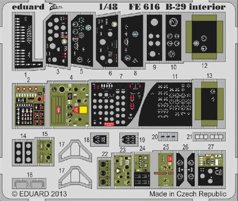 B-29 interior S. A. MONOGRAM Eduard FE616