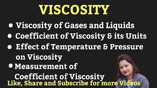 Viscosity of Gases and Liquids for B.Sc. 1st year | Doovi