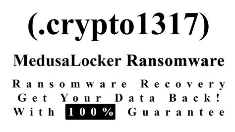 Solved Crypto Crypto1317 Medusalocker Ransomware Virus