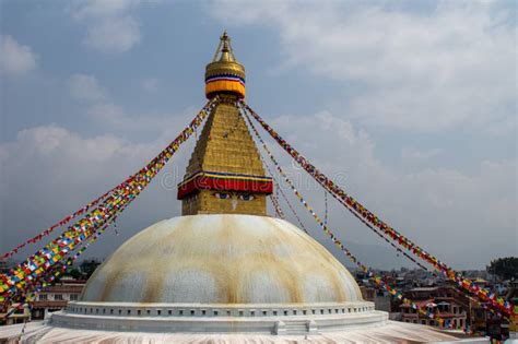 Boudhanath Stupa At Night, Nepal Stock Image - Image of bodhnath ...