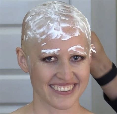 Shaved Hair Women Bald Women Shaving Cream Balding Face Paint Hair Cuts Shaving Haircuts