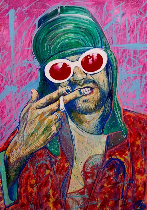 Kurt Cobain Artwork : Kurt Cobain Painting by Art - Celebrating the ...