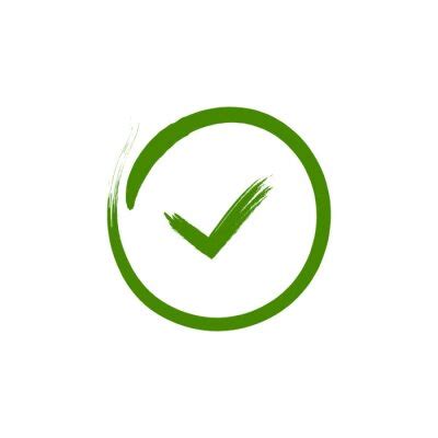 Naklejka Green Check Mark Icon Check Mark Vector Icon Checkmark