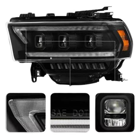 Farol Led Dodge Ram 2500 2022 3 Globo Óptico Moderno 4x4import