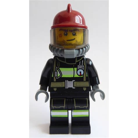 LEGO Firefighter Male Dark Rot Helm Minifigur Brick Owl LEGO Marktplatz