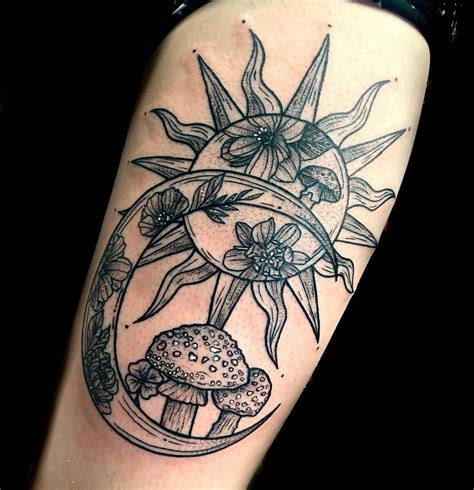 Sun And Moon Flower Tattoo | Best Flower Site