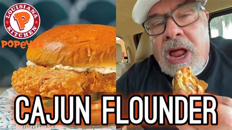 Popeyes New Cajun Flounder Sandwich Bubbas Drive Thru Food Review