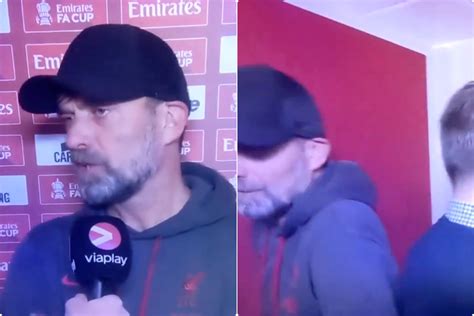 Video Jurgen Klopp Insults Reporter And Storms Out Of Interview After