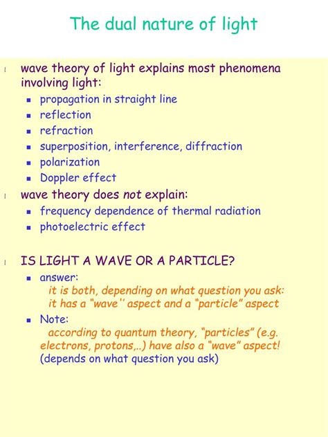 Ppt The Dual Nature Of Light Powerpoint Presentation Free Download Id 315824