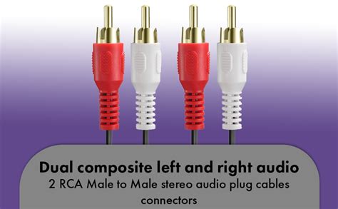 Fosmon 2RCA Male To 2RCA Male Cable 1 8M 6FT RCA Composite Stereo