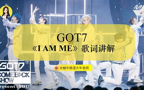 韩语教学GOT7I AM ME歌词讲解 MV罗马音字幕练唱 哔哩哔哩 bilibili