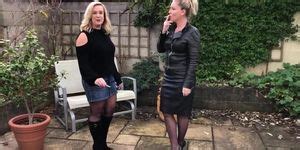 Two Mature Smokers One In Leather Tnaflix