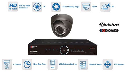 AHD CCTV caméra 1x 1080P avec 40 mètres IR et DVR Efeel fr