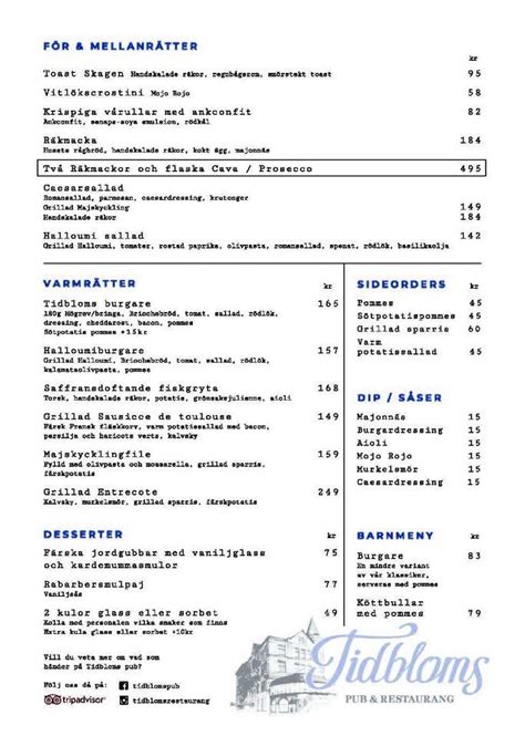 Menu At Stumari Restaurant Gothenburg