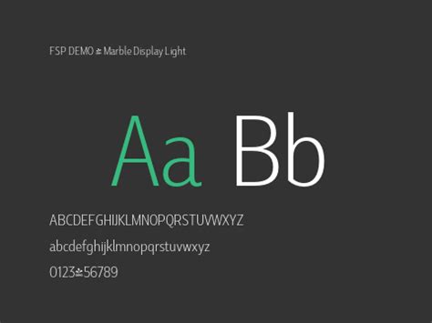 FSP DEMO Marble Display Light otf字体下载 FONTSPRINGDEMO