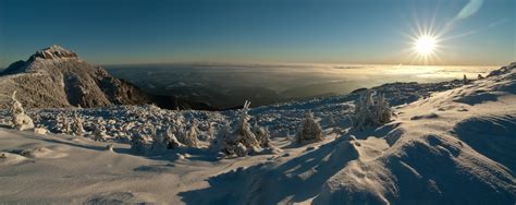 Kostenlose Foto Landschaft Natur Berg Schnee Kalt Winter Himmel