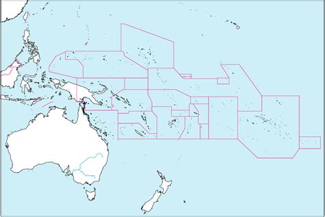 Blank Political Map Of Oceania