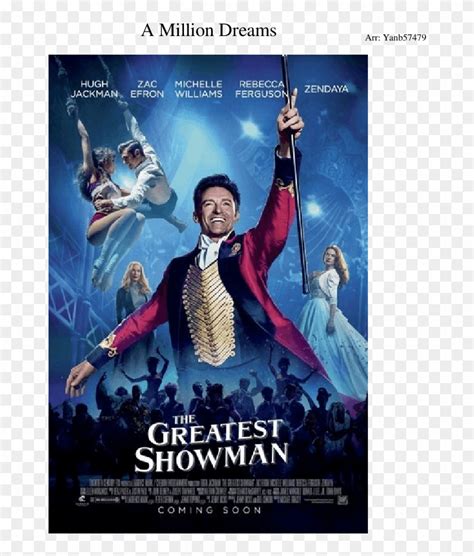 A Million Dreams {complete } - Greatest Showman Hd Poster, HD Png ...