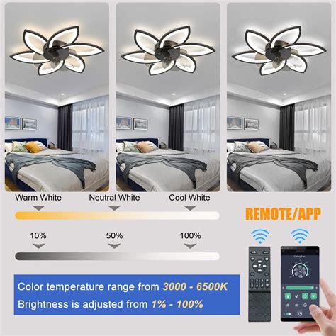 LENIVER 30 Smart Ceiling Fan With Lights Remote APP Control Modern