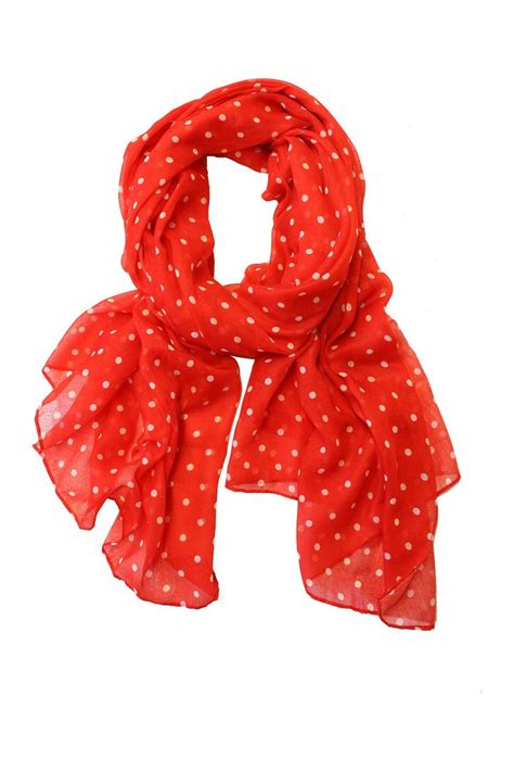 Red Polka Dot Scarf Scarves Scarf Inspiration Outfit Red White