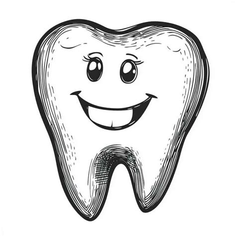Dente Feliz Para Imprimir - Desenhos de Dente Feliz para Imprimir e Colorir/Pintar