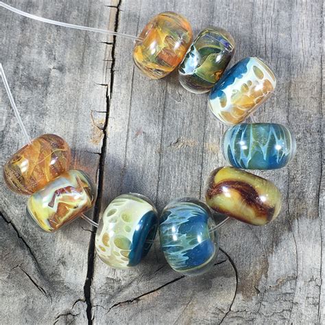 Handmade Lampwork Boro Glass Beads Organic Lampwork Etsy